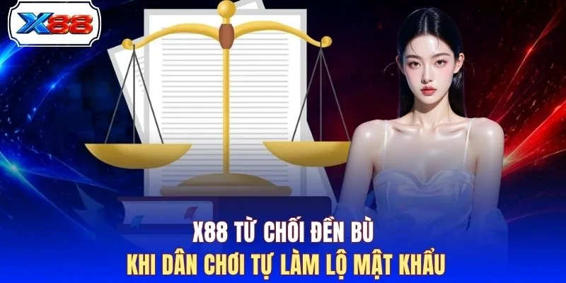 X88 từ chối đền bù khi dân chơi tự làm lộ mật khẩu